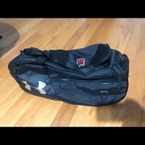 3 duffel bags with the Wisconsin W